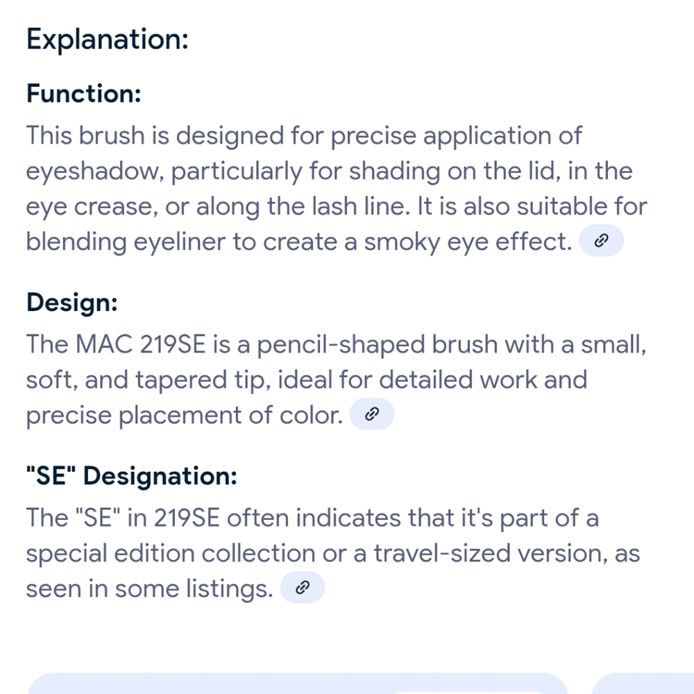 MAC 219SE Cosmetics Black Eyeshadow Brush - Picture 4 of 4